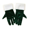 thumbnail image 1 of MIASHUI Women's Velvet Short Gloves with White , Christmas Party Gloves for Evening Events, Elegant Performance Gloves for Special Occasions Green, 1 of 4