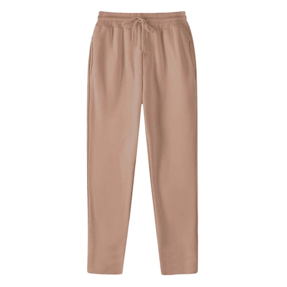 MIASHUI Women's Winter Brushed Sweatpants Straight Leg Wide Joggers Casual Comfort Lounge Athletic Pant Brown,XXXL