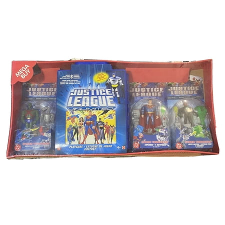 MIB Justice League Unlimited Mega Buy Playcase Mattel Manhunter Flash Superman