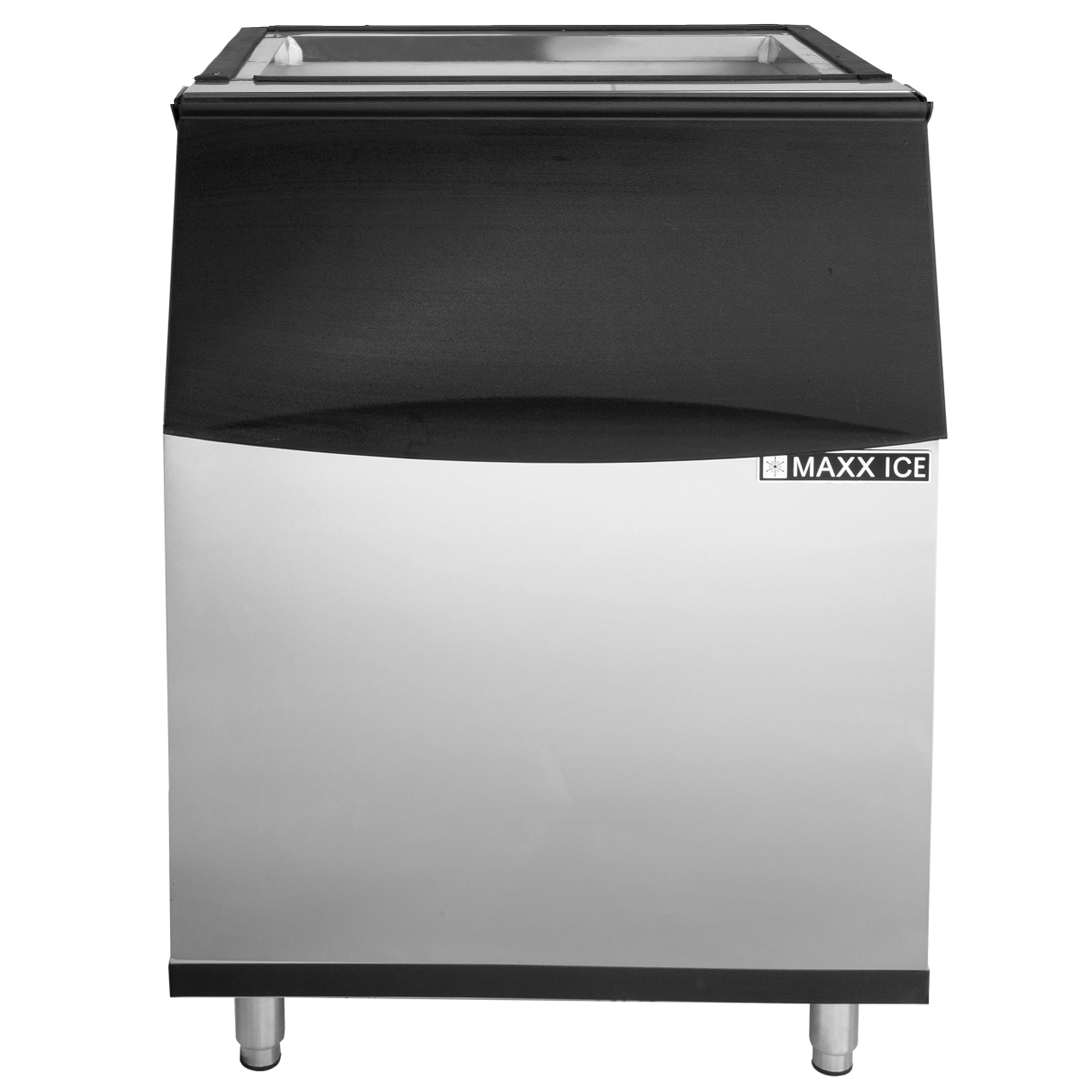 Maxx Ice Storage Bin, 22"W, 470 lbs Storage Capacity, in Stainless Steel with Black Trim (MIB470N)