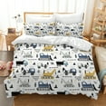 thumbnail image 1 of MIBNCE Kids Cartoon Excavator Bedding Comforter Sets for Boy and Girls,Cartoon Engineering Vehicle Bedding Set,Construction Truck Pattern Comforter Set with 2 Pillowcases,Twin Size,Style A, 1 of 7