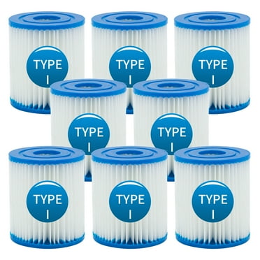 MIBNCE Type I Pool Filter Cartridge,Replacement Filters Cartridge for 58093,330 Gallon Pump Filter Cartridge for Pool Cleaning (8 Pcs)