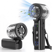 MIBOTE Upgraded Misting Fan Portable Fan with Digital Display, 30ml Water Tank, Multiple Speeds, Portable for Outdoor and Travel   Black