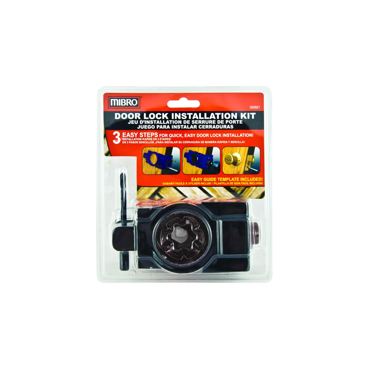 MIBRO Carbon Steel Door Lock Installation Kit