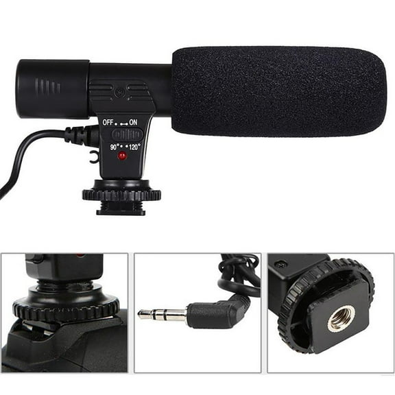 MIC-01 Professional Camera DV 3.5mm External Interview Stereo Microphone Mic