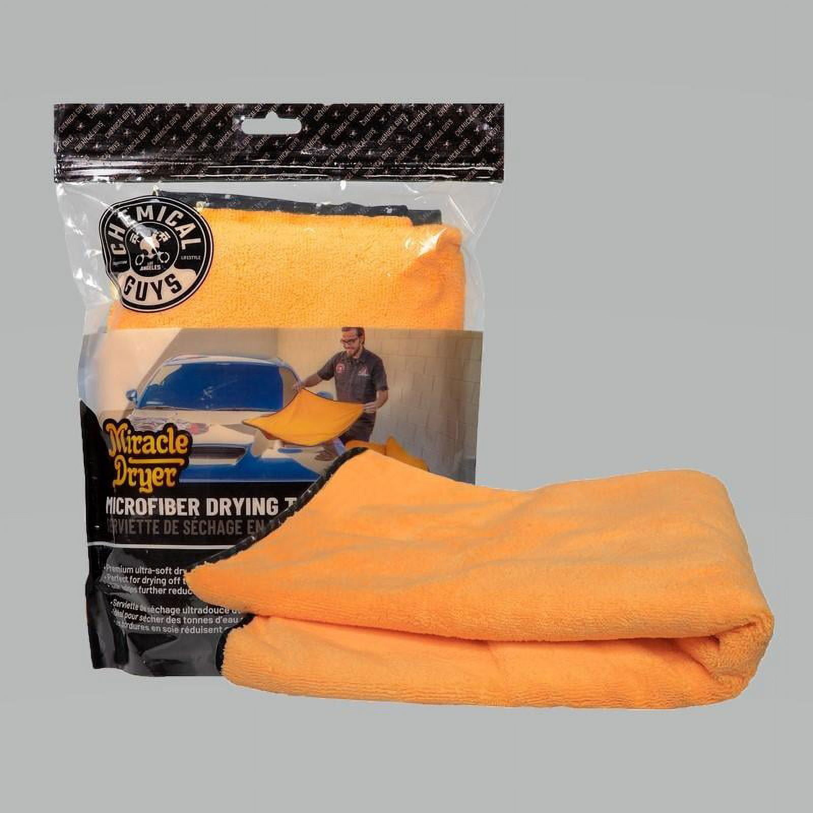 Chemical Guys MIC_721 Miracle Dryer Absorber Premium Microfiber Towel, Gold  (25 in. x 36 in.) 