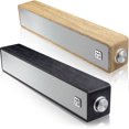 MICA Computer Speakers, Wired Computer Sound Bar, Wooden Mini Soundbar