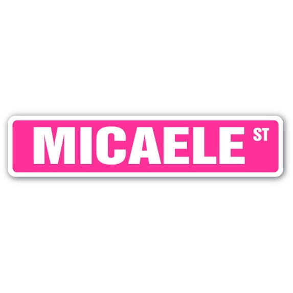 MICAELE Street Sign Childrens Name Room Sign | Indoor/Outdoor | 24" Wide