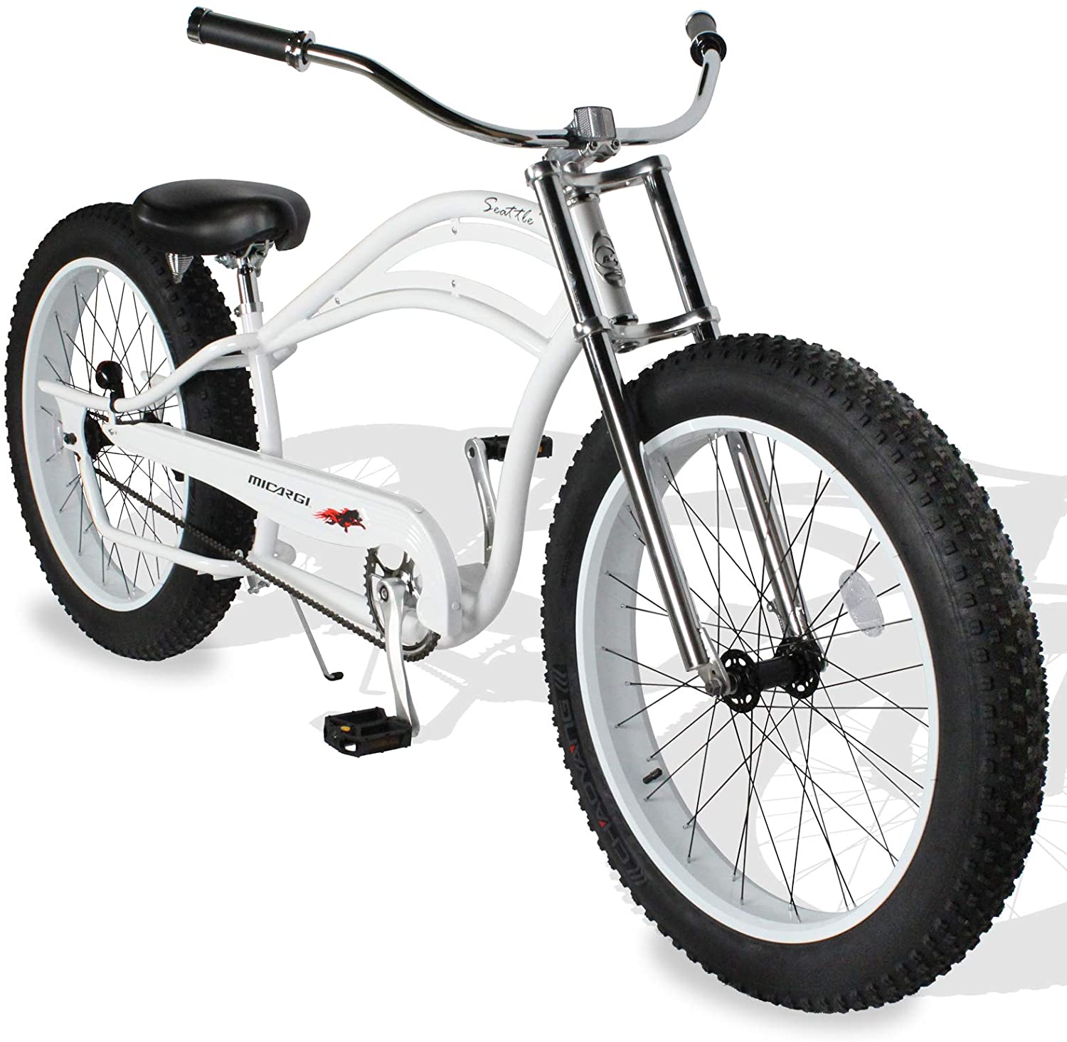 MICARGI 26" Retro Beach Cruiser Bike Single Speed Fat Tire Bicycle Seattle - image 1 of 5