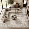 thumbnail image 1 of MICGEEK 10'x12' Abstract Area Rugs for Living Room, Stain Resistant Washable Rugs with Non-Slip Backing, Modern Large Area Rug Carpet for Bedroom Dining Room Office, Brown, 1 of 10