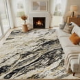 thumbnail image 1 of MICGEEK 10x12 Washable Area Rugs for Living Room, Modern Abstract Printed Rug, Vacuum-Friendly, Non Slip Indoor Rug for Bedroom Dining Room Home Decor Carpet, Black/Gold, 1 of 10