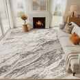 thumbnail image 1 of MICGEEK 10x12 Washable Area Rugs for Living Room, Modern Abstract Printed Rug, Vacuum-Friendly, Non Slip Indoor Rug for Bedroom Dining Room Home Decor Carpet, Brown, 1 of 10