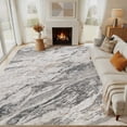 thumbnail image 1 of MICGEEK 10x12 Washable Area Rugs for Living Room, Modern Abstract Printed Rug, Vacuum-Friendly, Non Slip Indoor Rug for Bedroom Dining Room Home Decor Carpet, Gray/Brown, 1 of 10