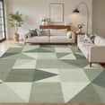 thumbnail image 1 of MICGEEK 10x12 Washable Area Rugs for Living Room, Modern Geometric Printed Rug, Vacuum-Friendly, Non Slip Indoor Rug for Bedroom Dining Room Home Decor Carpet, Green, 1 of 11