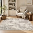 thumbnail image 1 of MICGEEK 3'x5' Abstract Area Rugs, Stain Resistant Washable Throw Rugs for Bedroom Kitchen Entryway, Modern Small Area Rug Front Door Mat Entrance Doormat with Non-Slip Backing, Brown, 1 of 9