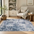 thumbnail image 1 of MICGEEK 3'x5' Abstract Area Rugs, Stain Resistant Washable Throw Rugs for Bedroom Kitchen Entryway, Modern Small Area Rug Front Door Mat Entrance Doormat with Non-Slip Backing, Dark Blue, 1 of 9