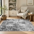 thumbnail image 1 of MICGEEK 3'x5' Abstract Area Rugs, Stain Resistant Washable Throw Rugs for Bedroom Kitchen Entryway, Modern Small Area Rug Front Door Mat Entrance Doormat with Non-Slip Backing, Dark Gray, 1 of 9