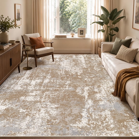 MICGEEK 5'x7' Area Rugs for Living Room, Machine Washable Rugs Abstract Area Rug for Bedroom Dining Room Dorm Office with Non-Slip Backing, Stain Resistant Non-Shed Carpet