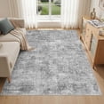 thumbnail image 1 of MICGEEK 5x7 Washable Area Rugs for Living Room, Modern Abstract Printed Rug, Vacuum-Friendly, Non Slip Indoor Rug for Bedroom Dining Room Home Decor Carpet,Gray, 1 of 9