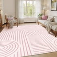 thumbnail image 1 of MICGEEK 6'x9' Washable Area Rugs for Living Room, Washable Non-slip Soft Indoor Modern Boho Rug for Bedroom Dining Room Office Home Decor Carpet,Pink, 1 of 6
