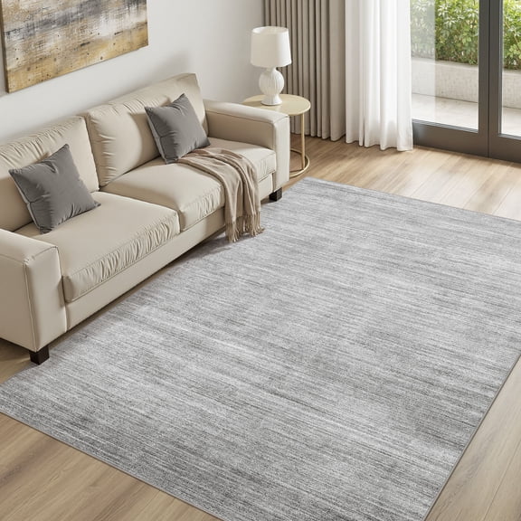 MICGEEK 6x9 Washable Area Rugs for Living Room, Modern Abstract Printed Rug, Vacuum-Friendly, Non Slip Indoor Rug for Bedroom Dining Room Home Decor Carpet, Beige