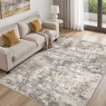 thumbnail image 1 of MICGEEK 6x9 Washable Area Rugs for Living Room, Modern Abstract Printed Rug, Vacuum-Friendly, Non Slip Indoor Rug for Bedroom Dining Room Home Decor Carpet, Gray/Brown, 1 of 7