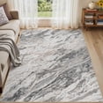 thumbnail image 1 of MICGEEK 6x9 Washable Area Rugs for Living Room, Modern Abstract Printed Rug, Vacuum-Friendly, Non Slip Indoor Rug for Bedroom Dining Room Home Decor Carpet, Gray/Brown, 1 of 10
