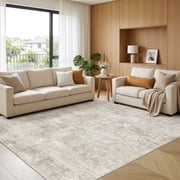 MICGEEK 8x10 Washable Area Rugs for Living Room, Modern Abstract Printed Rug, Vacuum-Friendly, Non Slip Indoor Rug for Bedroom Dining Room Home Decor Carpet,Beige deal from Walmart