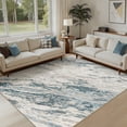 thumbnail image 1 of MICGEEK 8x10 Washable Area Rugs for Living Room, Modern Abstract Printed Rug, Vacuum-Friendly, Non Slip Indoor Rug for Bedroom Dining Room Home Decor Carpet, Blue/Brown, 1 of 10