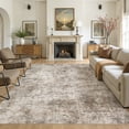 thumbnail image 1 of MICGEEK 8x10 Washable Area Rugs for Living Room, Modern Abstract Printed Rug, Vacuum-Friendly, Non Slip Indoor Rug for Bedroom Dining Room Home Decor Carpet, Brown, 1 of 7