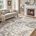 thumbnail image 1 of MICGEEK 8x10 Washable Area Rugs for Living Room, Modern Abstract Printed Rug, Vacuum-Friendly, Non Slip Indoor Rug for Bedroom Dining Room Home Decor Carpet, Gray/Brown, 1 of 8