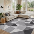 thumbnail image 1 of MICGEEK 8x10 Washable Area Rugs for Living Room, Modern Geometric Printed Rug, Vacuum-Friendly, Non Slip Indoor Rug for Bedroom Dining Room Home Decor Carpet, Gray, 1 of 12