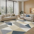 thumbnail image 1 of MICGEEK 8x10 Washable Area Rugs for Living Room, Modern Geometric Printed Rug, Vacuum-Friendly, Non Slip Indoor Rug for Bedroom Dining Room Home Decor Carpet, Yellow, 1 of 12