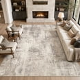 thumbnail image 1 of MICGEEK 9'x12' Abstract Area Rugs for Living Room, Stain Resistant Washable Rugs with Non-Slip Backing, Modern Carpet for Bedroom Dining Room Office Throw Rugs, Brown, 1 of 10