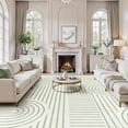 thumbnail image 1 of MICGEEK 9'x12' Washable Area Rug, Low-Profile Large Area Rug with Non-Slip Backing & Durable Edge Binding, Vintage Large Rugs for Living Room, Bedroom & Dinning Room,Sage Green, 1 of 8