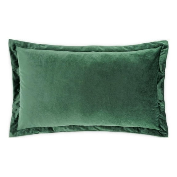 MICHAEL AMINI 15x24" Contemporary Velvet Accent Pillow in Forest  Set of 2