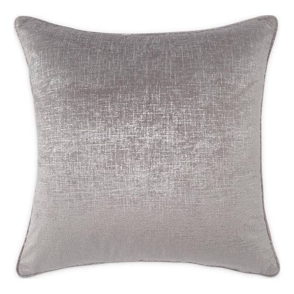 MICHAEL AMINI Alderon 20x20" Square Velvet Accent Pillow in Pewter in Set of 2