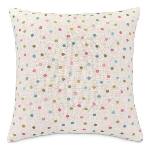 MICHAEL AMINI Boho 22x22" Square Fabric Accent Pillow in Ivory/Confetti Set of 2