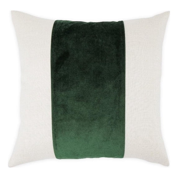 MICHAEL AMINI Caleb 21x21" Square Velvet Accent Pillow in Forest/White Set of 2