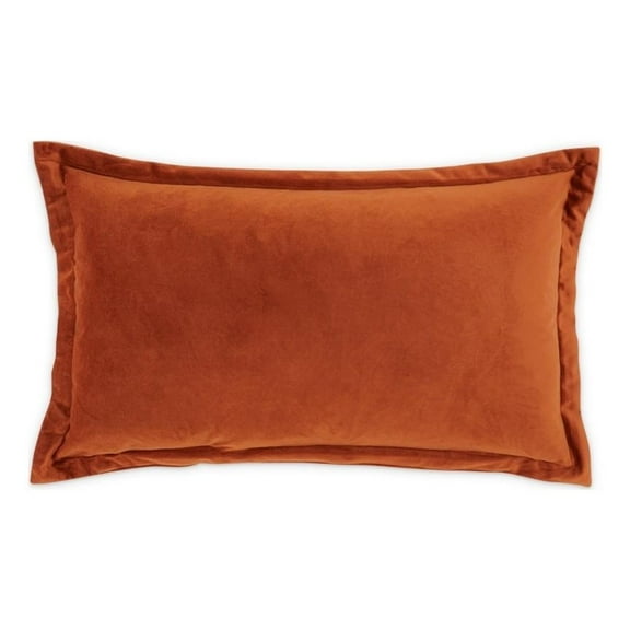 MICHAEL AMINI Conner 15x24" Velvet Accent Pillow in Paprika Orange Set of 2