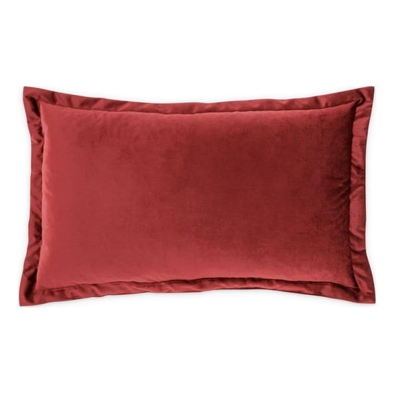 MICHAEL AMINI Conner 15x24" Velvet Accent Pillow in Sangria Red in Set of 2