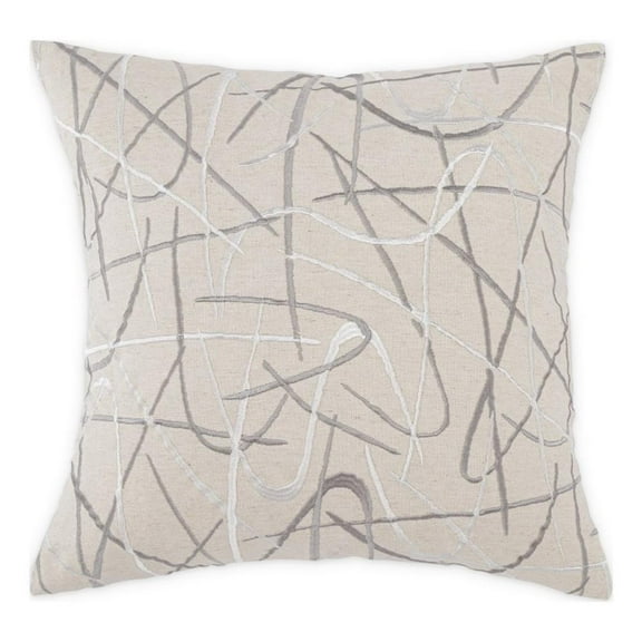 MICHAEL AMINI Exposition 20x20" Square Fabric Accent Pillow - Natural Set of 2