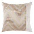 thumbnail image 1 of MICHAEL AMINI Infinity 21x21" Velvet Pillow in Gold/Cream Metallic Set of 2, 1 of 5