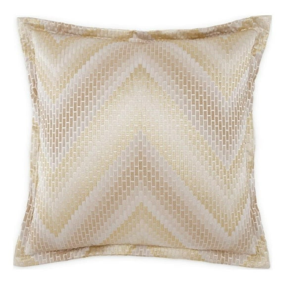 MICHAEL AMINI Infinity 22x22" Square Accent Pillow Metallic Gold/Cream Set of 2