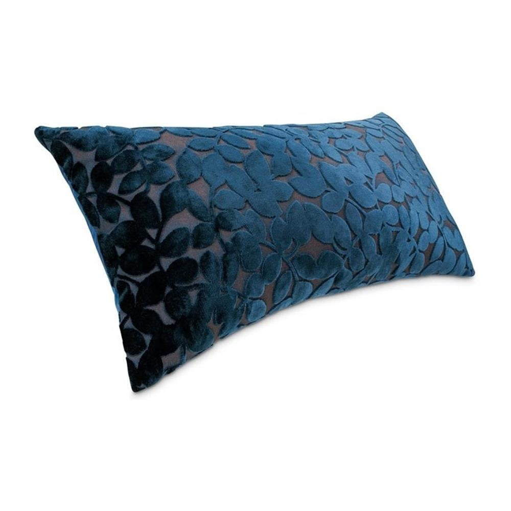 Sapphire Velvet Burnout Rectangular Throw Pillow Set