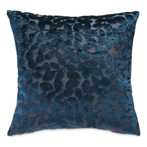 MICHAEL AMINI Larkin 19x19" Square Velvet Accent Pillow in Sapphire in Set of 2