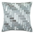 thumbnail image 1 of MICHAEL AMINI Lexi 21x21" Square Fabric Accent Pillow in Mineral Gray Set of 2, 1 of 5