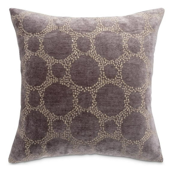 MICHAEL AMINI Moonbeam Heritage 19x19" Chenille Accent Pillow Charcoal Set of 2