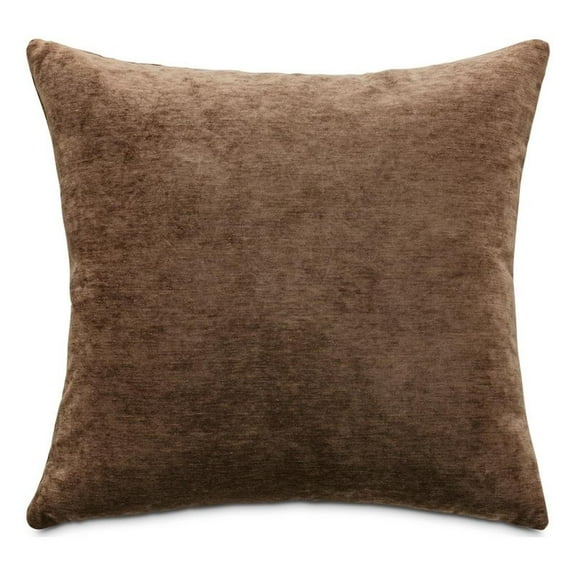 MICHAEL AMINI The Smith 20x20" Square Chenille Accent Pillow Chocolate Set of 2