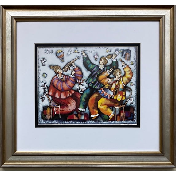 MICHAEL KACHAN "Having Fun" Custom Framed New Israeli Art, Dance, Music Generic
